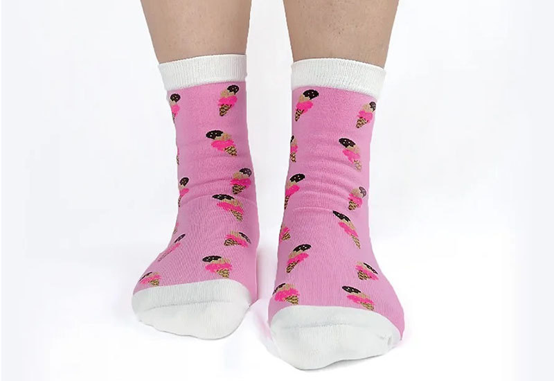 甜筒冰淇淋-粉 厚襪款(2種尺寸) 